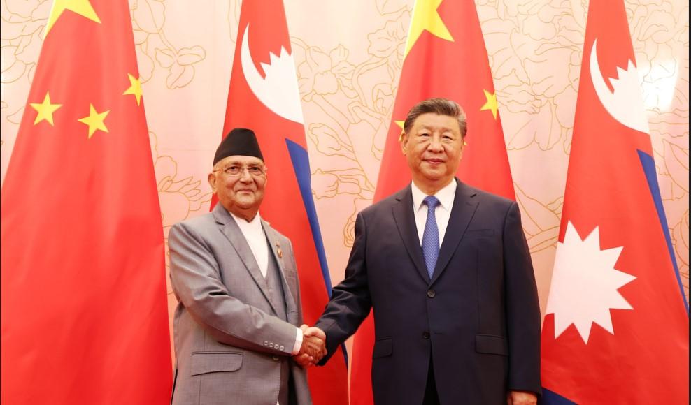 PM Oli Holds Bilateral Talks with Chinese President Xi Jinping