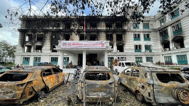 444 Government Vehicles and 609 Motorcycles Destroyed in Protests Around Singha Durbar