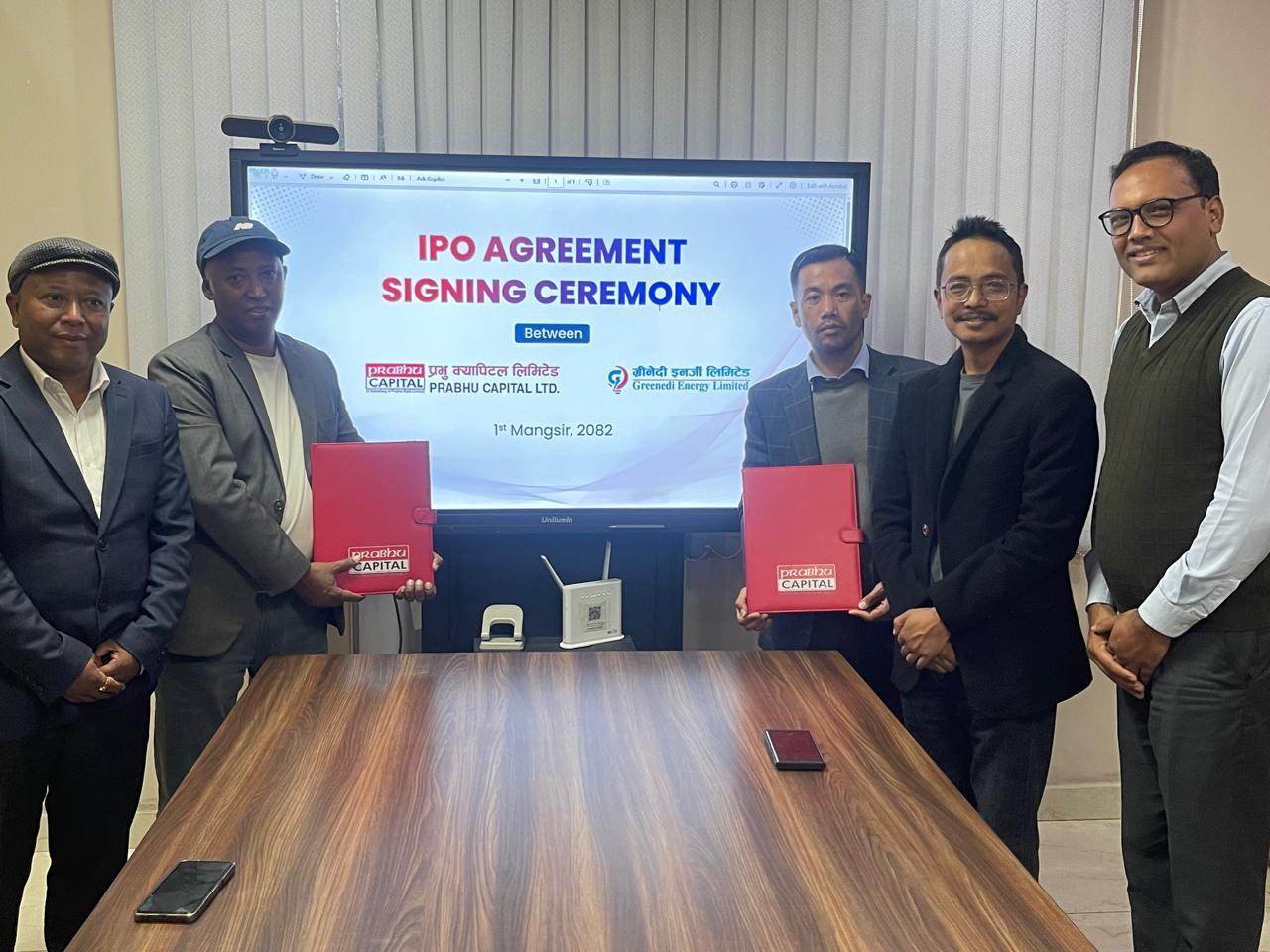 ग्रिनेदी इनर्जी लिमिटेडले आईपीओ निष्काशनका लागि प्रभु क्यापिटललाई नियुक्त गर्‍यो