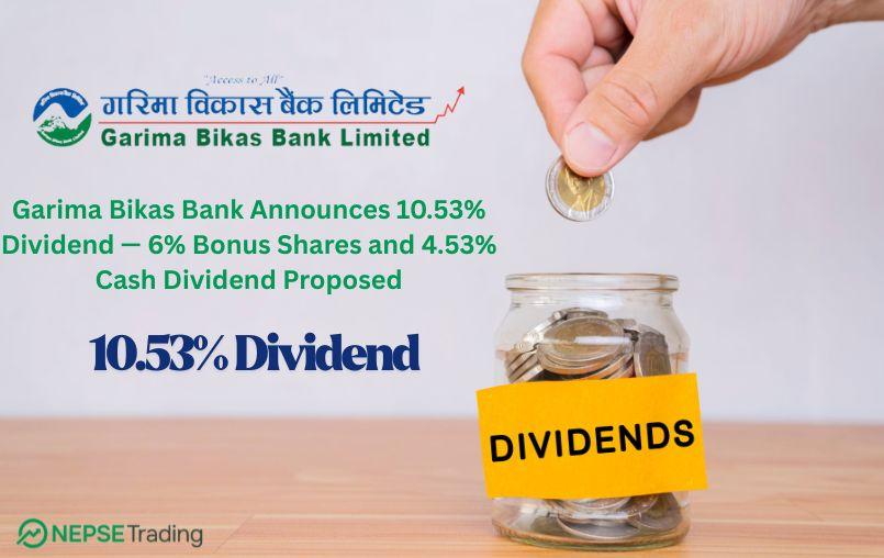Garima Bikas Bank Announces 10.53% Dividend — 6% Bonus Shares and 4.53% Cash Dividend Proposed